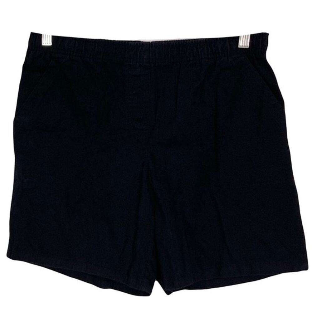 NWOT COVINGTON Shorts Men S Black Pocket Cotton Stretchy Pull-Up Elastic-Waist